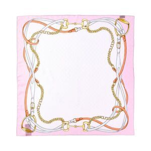 Gucci Printed Gg Silk Jacquard Carre, Pink